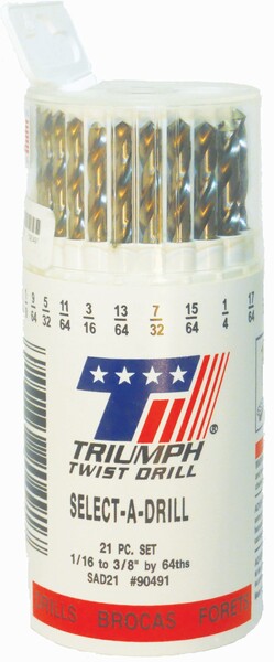SAD21 118 DEGREE FRACTIONAL 21 PIECE SELECT-A-DRILL SET